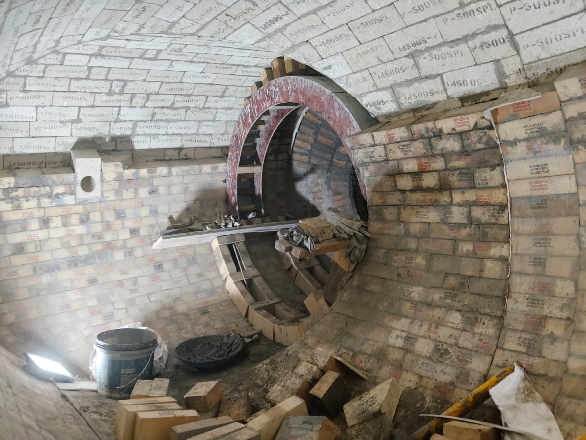 burner throat formwork in progress